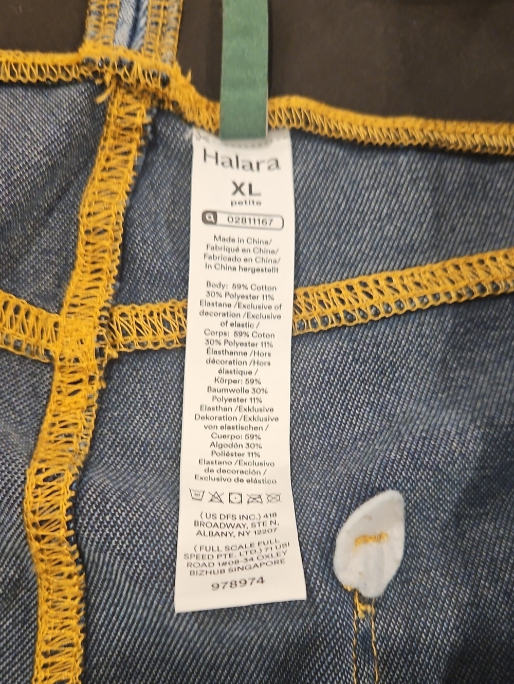 High-Waisted Wide Leg Jeans in Light Denim Blue XL Petite - Picture 6 of 10